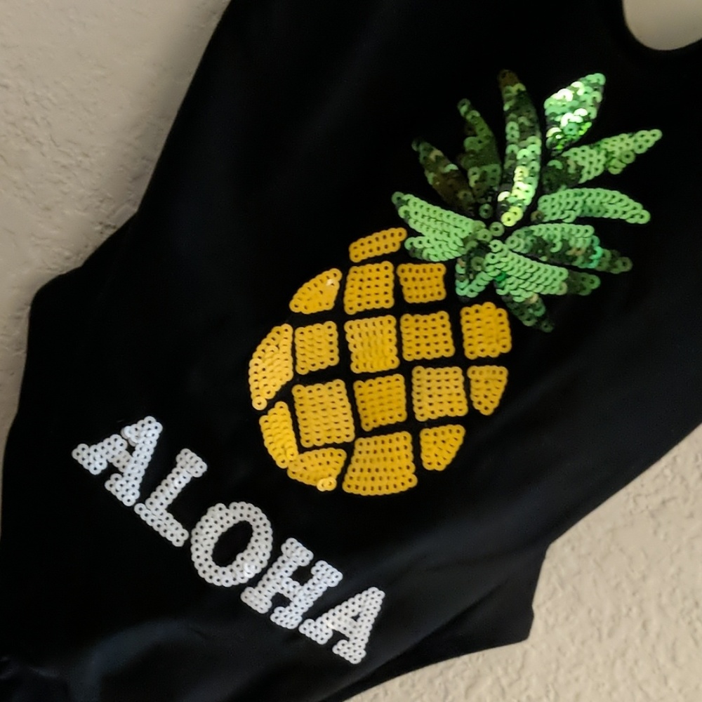 Women's sequin pineapple bathing suit